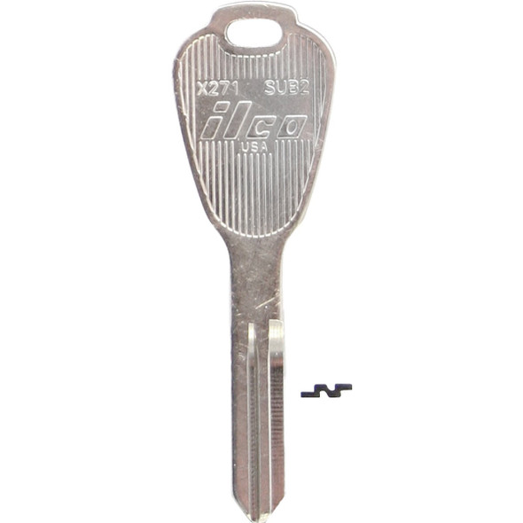 ILCO Subaru Nickel Plated Automotive Key, SUB2 / X271 (10-Pack) IAF00007362