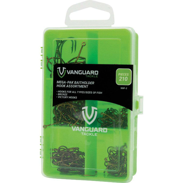 Vanguard 210-Piece Value Pack Assorted Bait Fishing Hook Kit VVP-2
