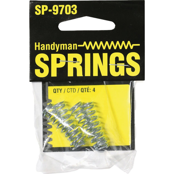 Prime-Line Handyman 0.041 Ga 3-8 In. x 1-1-8 In. Compression Spring (4-Pack) SP 9703 749300