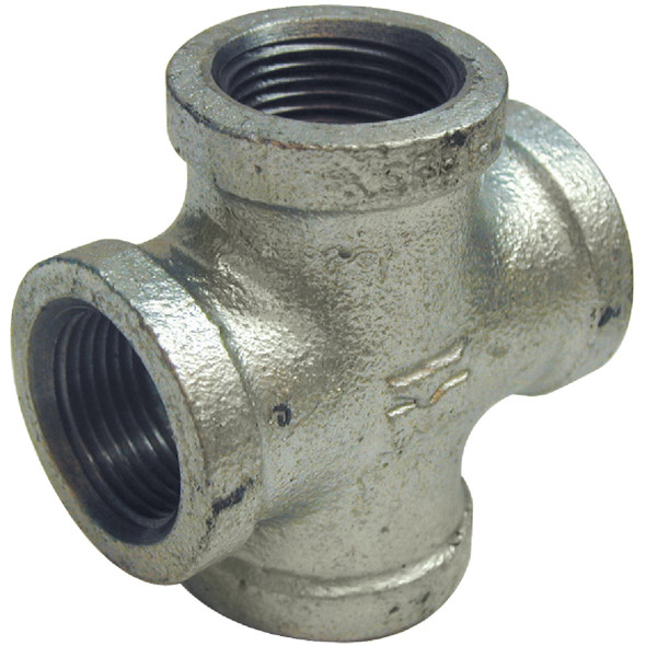 Southland 1/2 In. Malleable Iron Galvanized Pipe Cross 511-003HN