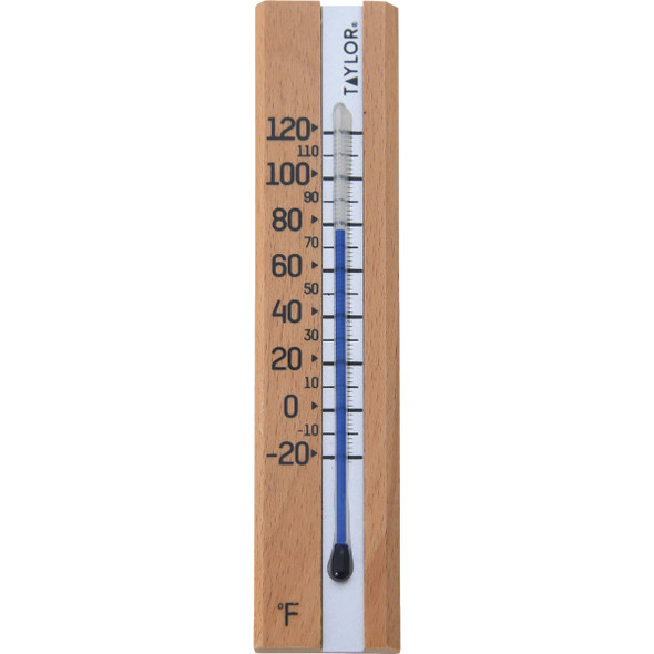 Taylor Fahrenheit -20 to 120 Brown Wood Indoor Window Thermometer 5141