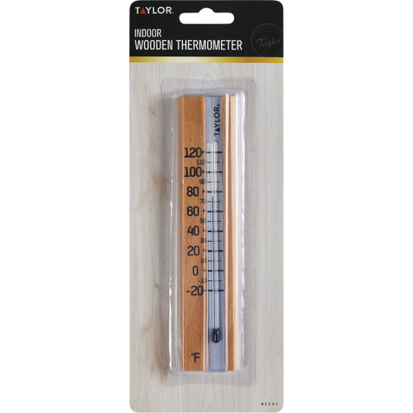 Taylor Fahrenheit -20 to 120 Brown Wood Indoor Window Thermometer 5141 639599