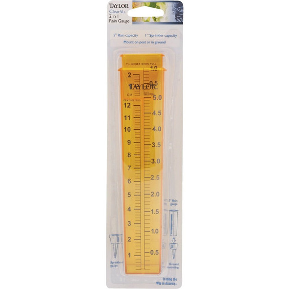 Taylor 5 In. Plastic 2-in-1 Rain Gauge 2715 672297