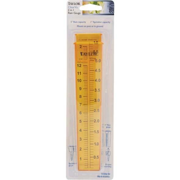 Taylor 5 In. Plastic 2-in-1 Rain Gauge 2715 672297