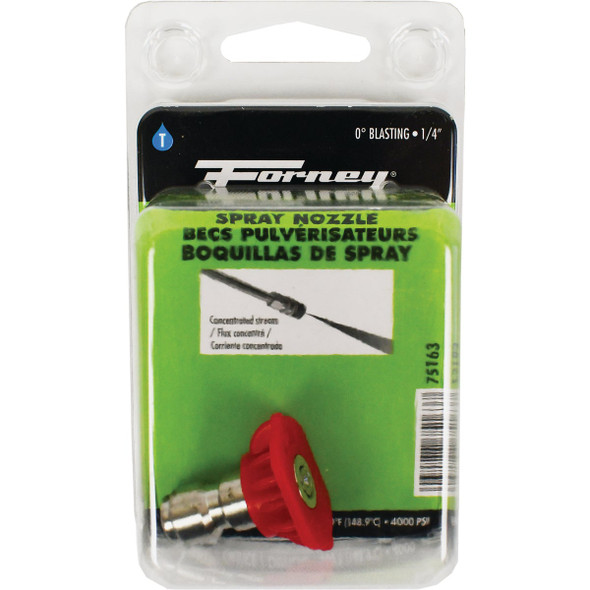 Forney 3.0mm 0 Degree Red High-Pressure Pressure Washer Spray Tip 75162 772899