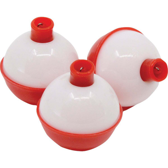 Vanguard 2 In. Red & White Push-Button Fishing Bobber Float (2-Pack) VF12