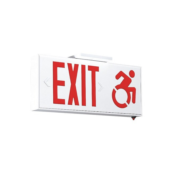 Compass LED Exit Sign AC-Only with Dynamic Accessibility Symbol, 120/277v CSAUDR