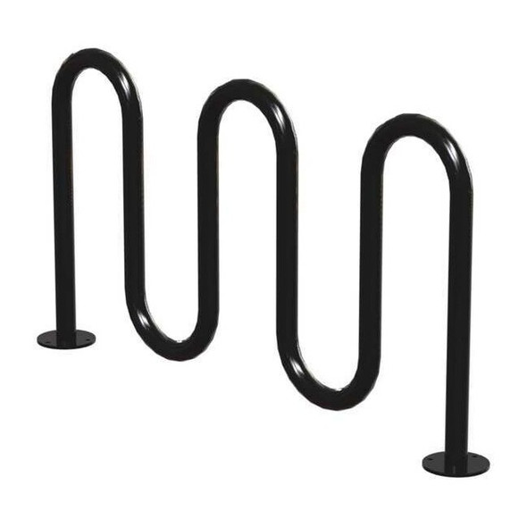 Madrax Bike Rack,Blk,(7) Bikes,36 in. H,3 in. W QS-H36-7-SF-B