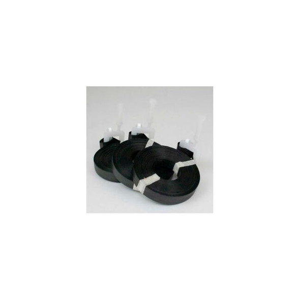 Encore Packaging Pre Cut Strapping w/Plastic Buckle 1/2""W x 17'L Black 500 Stra