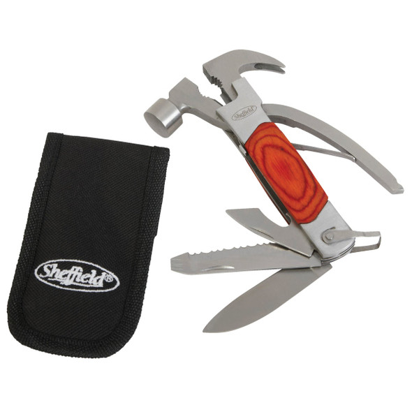 Sheffield 14-In-1 Stainless Steel & Wood Multi-Tool 12913