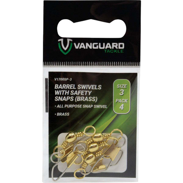 Vanguard Size 5 20 Lb. Solid Brass Snap Swivel (5-Pack) V1700SP-5