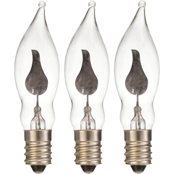 Home Impressions C7 Clear Flicker 120V Replacement Light Bulb (3-Pack) 900094 900094