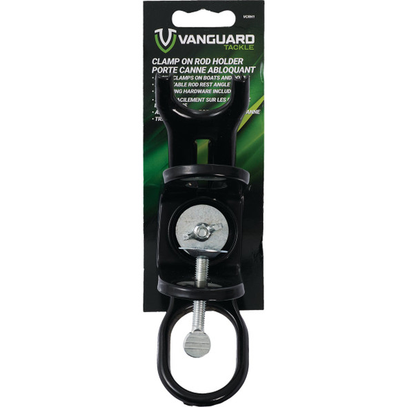 Vanguard Black Metal Clamp-On Boat Fishing Rod Holder VCRH1 835056