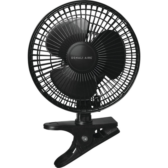 Denali Aire 6 In. 2-Speed Black Convertible 2-in-1 Clip-On Desk Fan 1DAFD6E