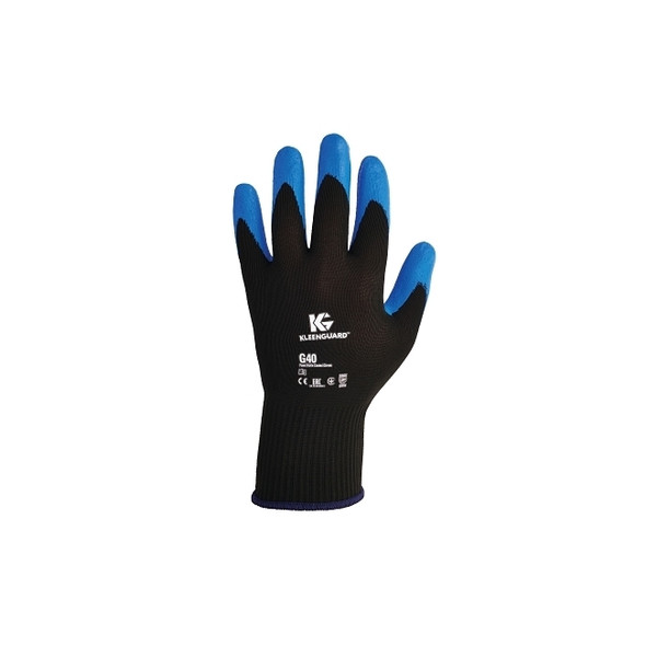 KleenGuard™ G40 Nitrile Foam Coated Gloves, 15 ga, Seamless Nylon Knit, 11/2X-Large, Black/Blue
