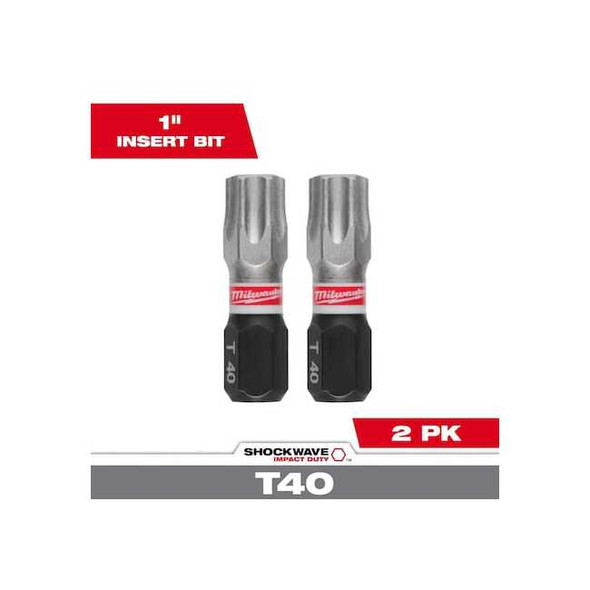 Milwaukee Tool Insert Bit,Black Oxide,Impact,PK2 48-32-4438