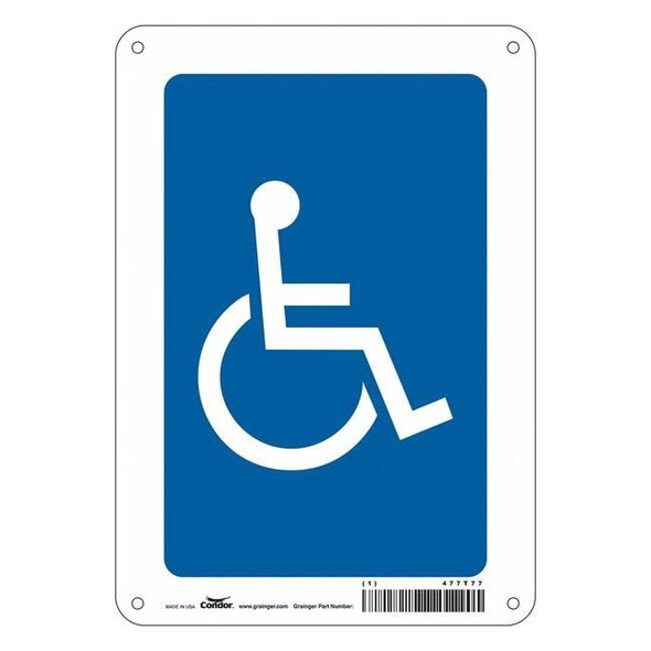 Traffic Sign, 10 in H, 7 in W, Aluminum, Horizontal Rectangle, English, 477T77