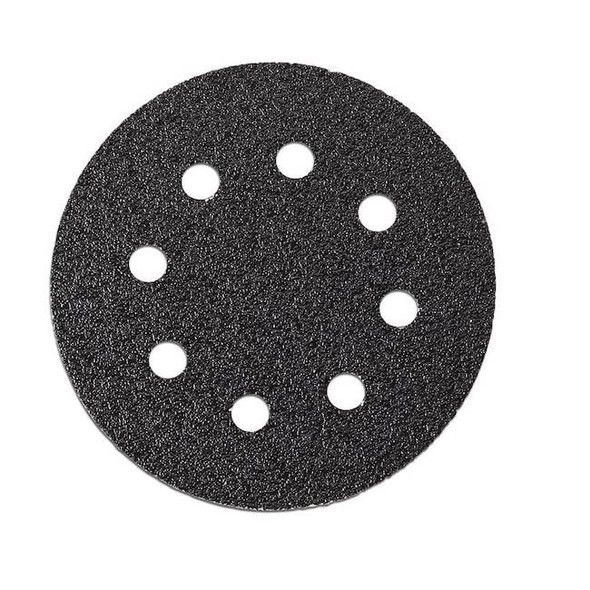 Sandpaper Dustfree Round Hook And Loop 4, 4-1/2 in Dia, Aluminum Oxide, 40 Grit