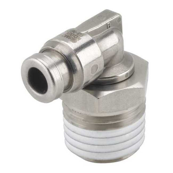 Smc 1/8" x 5/32" Tube x MNPT SS Male 90 Degree Elbow KQG2L03-N01S