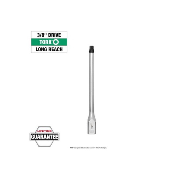 Milwaukee Tool Bit Socket,3/8" Drive,Chrome,S2 Steel 45-34-1069