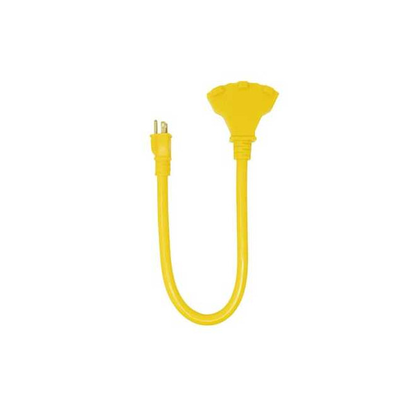Southwire ExtensionCord,2ft,Yellow,12AWG,Round 4112SW8802