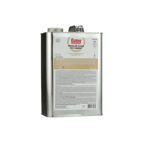 Oatey PVC Cement,Clear,128 oz. 31016 Pack of 6