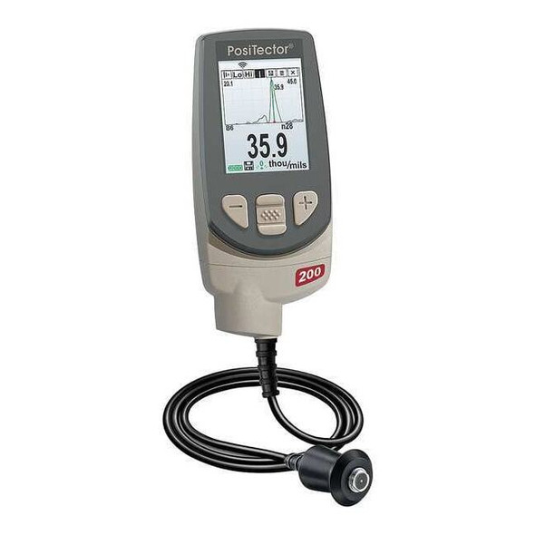 Defelsko Thickness Gage, 2 to 150 mil, Digital PosiTector 200 C/Adv