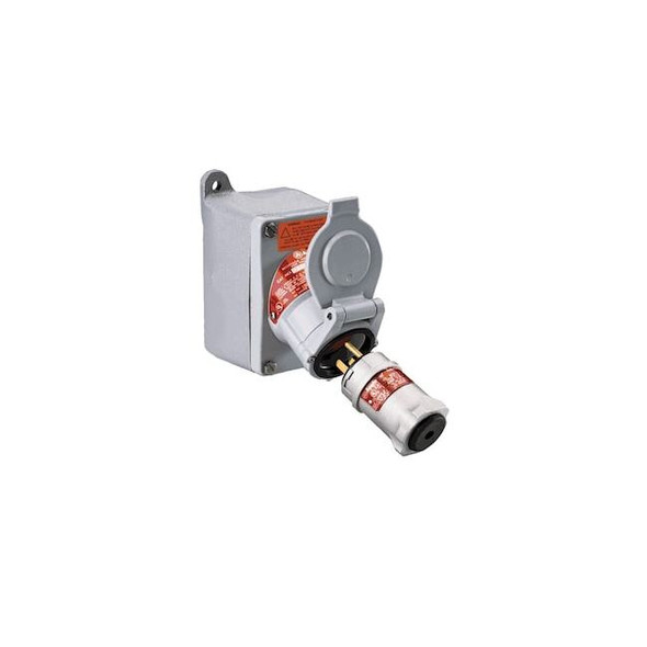 Appleton Electric Receptacle,20A,125VAC,Gray,Aluminum EFSC1752023