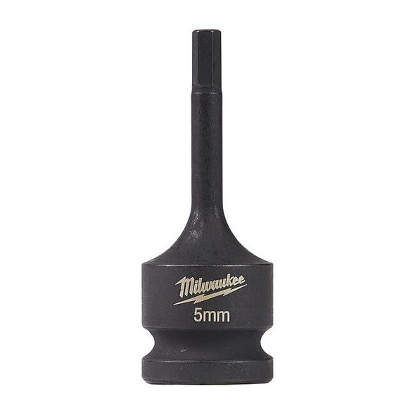 Milwaukee Tool SHOCKWAVE Lineman's 1/2 in. Drive 5mm Hex Bit Socket 49-66-5145
