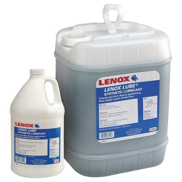 Lenox Sawing Fluid, Lenox Lube, Synthetic, 5 gal, Carboy, Clear 68018