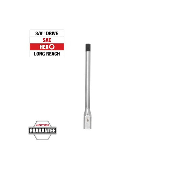 Milwaukee Tool Bit Socket,3/8" Drive,Chrome,S2 Steel 45-34-1080