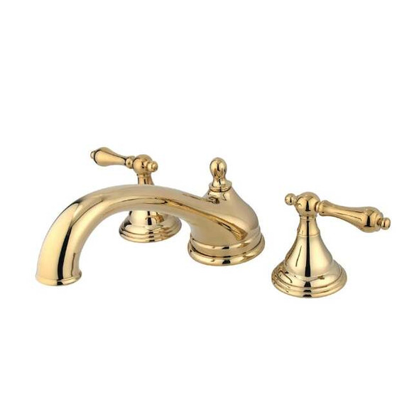 Kingston Brass Roman Tub Faucet, Polished Brass, Deck Mount KS5532AL