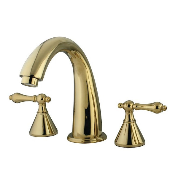 Kingston Brass Roman Tub Faucet, Polished Brass, Deck Mount KS2362AL