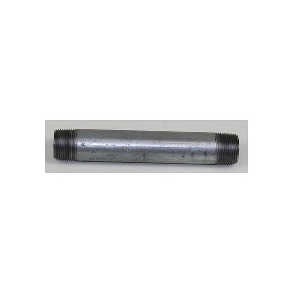 Conduit Fitting Nipple, 1 in, Threaded, Steel, Galvanized, Silver