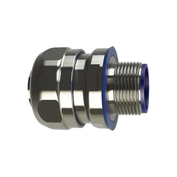 Conduit Fitting Flex, 3/4 in, Threaded, 316 Stainless Steel, brite, Blue