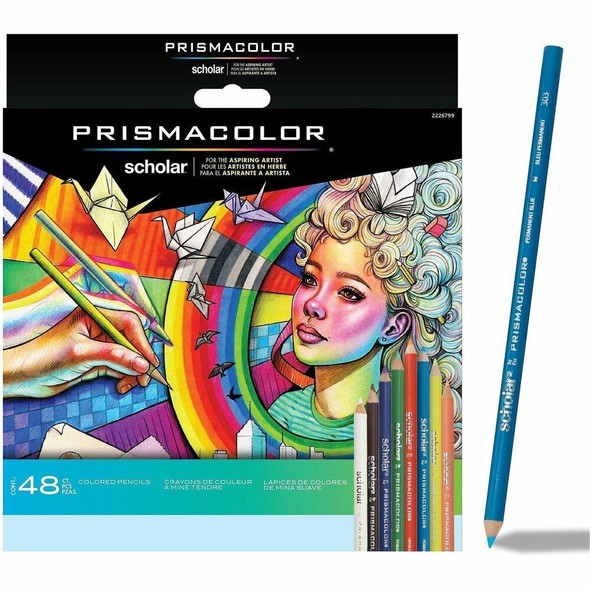 Prismacolor Scholar Colored Pencils - Assorted Lead - 48 / Pack