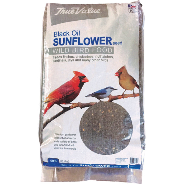 True Value 40 Lb. Black Oil Sunflower Wild Bird Seed B115940