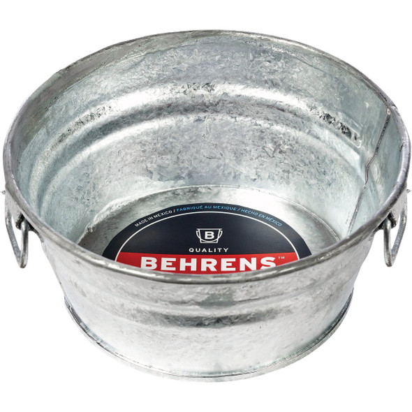 Behrens 1 Qt. Hot Dipped Steel Mini Round Low Flat Tub 101LFT