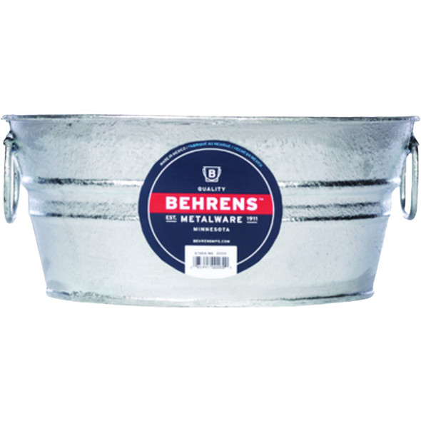Behrens 1.5 Gal. Hot Dipped Steel Mini Round Low Flat Tub 103LFT