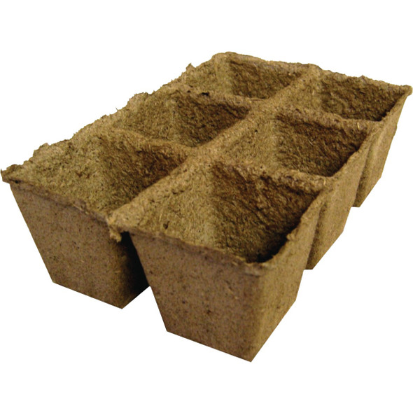 Summit CowPots 6-Cell #3 Square Cow Manure Grow Pot (3-Pack) 00107