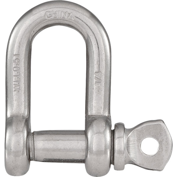 National D Shackles, Stainless Steel, 1/4 In. N100-354