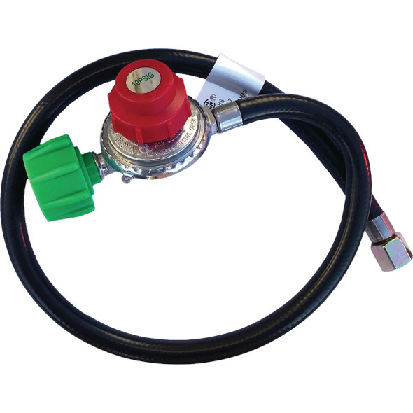 King Kooker High-Pressure Adjustable Regulator and LP Hose, Female 04502