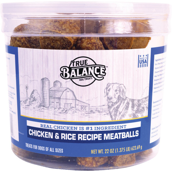True Balance 22 Oz. Chicken/Rice Meatball Dog Treats 31840