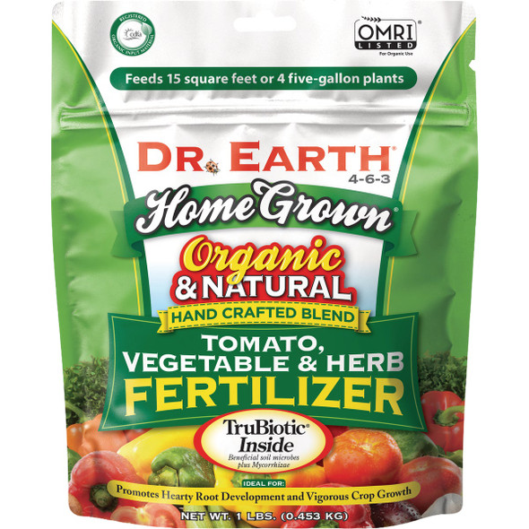 Dr. Earth 1 Lb. Home Grown Tomato/Vegetable/Herb Fertilizer 73416
