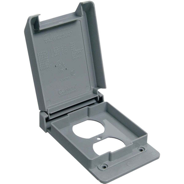 ABB 4.75 In. PVC Vertical Duplex Box Cover E98GDRN-CAR