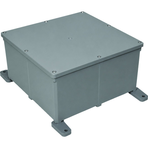 ABB 8 In. x 8 In. x 4 In. Gray PVC Electrical Junction Box E989N-CAR
