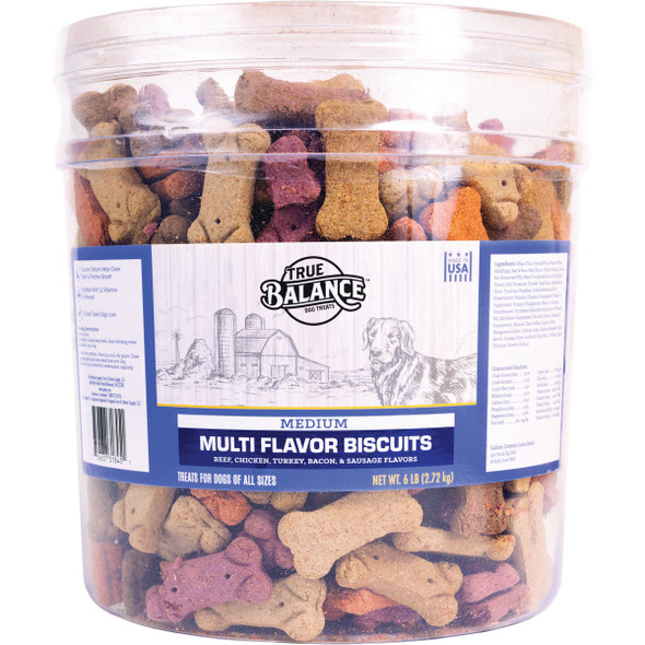 True Balance 6 Lb. Multi-Flavored Medium Dog Biscuits 31845