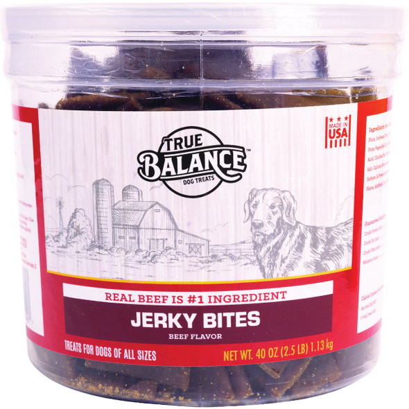 True Balance 40 Oz. Beef Jerky Bites Dog Treats 31843