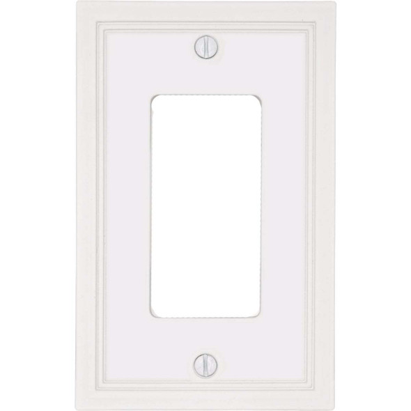 Amerelle Fairbanks 1-Gang White Insulated Bamboo Wall Plate 615R-W