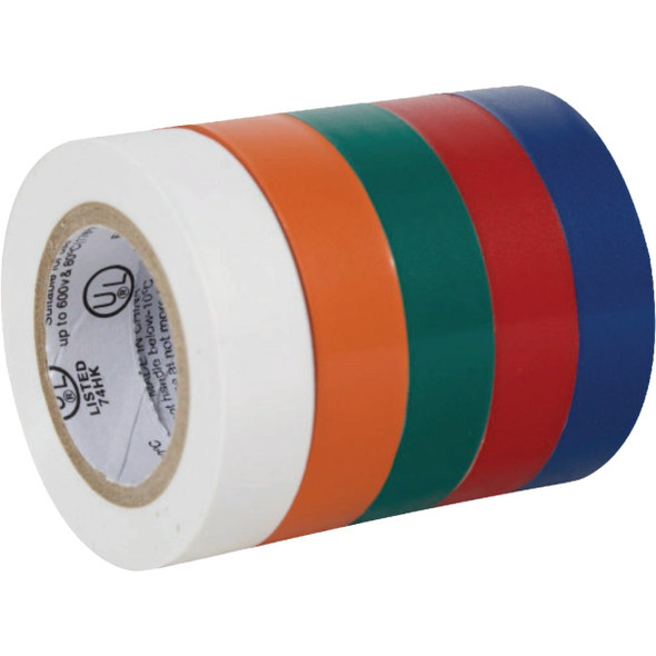 Duck Brand 5pk .5"x20' Elec Tape 299020 552173
